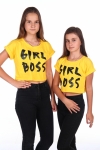 Футболка Girl Boss (Желтый) - Итос-Плюс