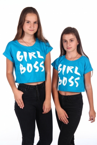 Футболка Girl Boss (Зеленый) - Итос-Плюс
