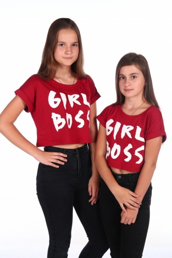 Футболка Girl Boss (Красный) - Итос-Плюс