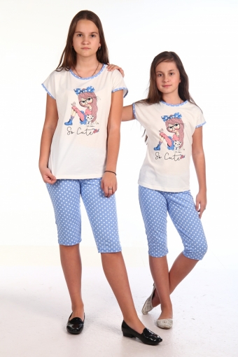 Пижама Кокетка №2 (Голубой) - Итос-Плюс